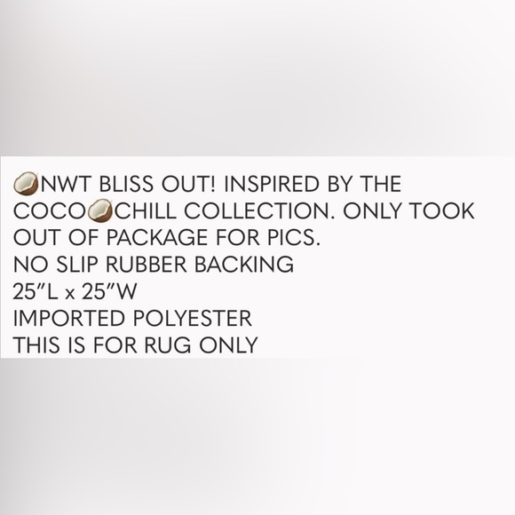 🥥💗NWT VS PINK COCO CHILL BATH MAT💗🥥 - Picture 5 of 5